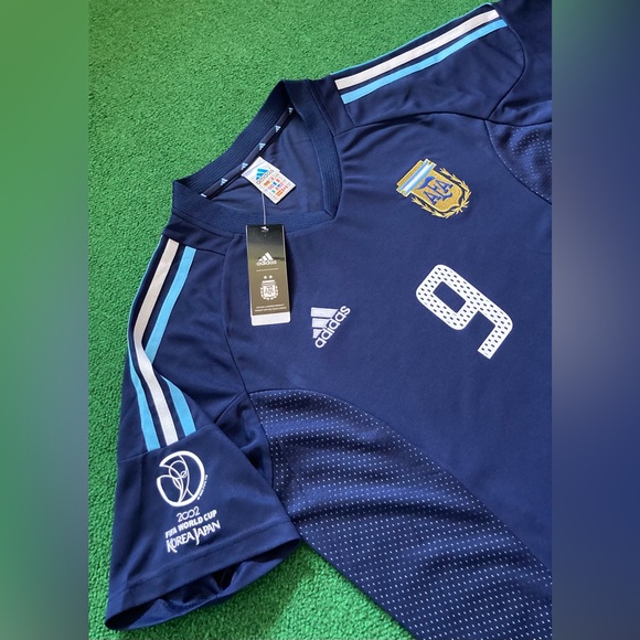 NWT Argentina 2002 Away Jersey with World Cup Patches “BATISTUTA 9” (Large) - Picture 3 of 6